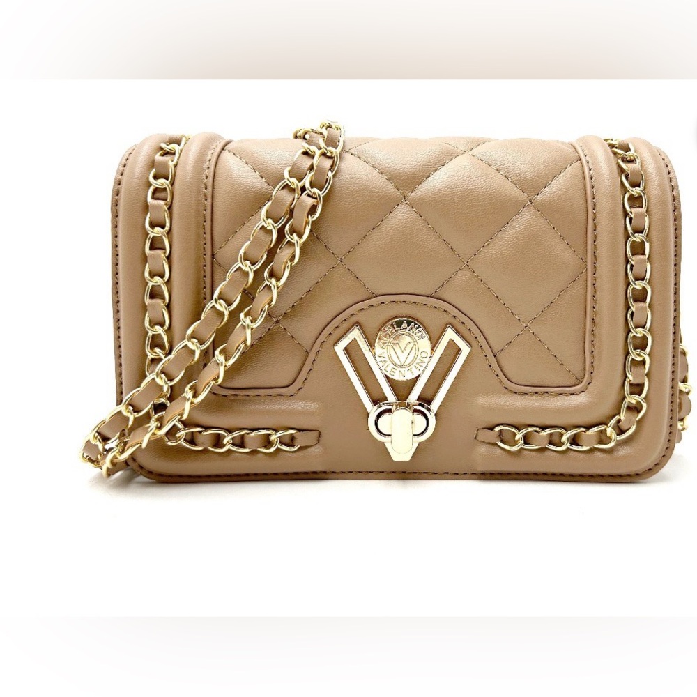 Valentino Taupe Crossbody Quilted Thin Strap NWT - Picture 2 of 10